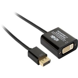 Tripp Lite 6in DisplayPort toDVI Adapter Active ConverterM/F DPort 1.2 6 - Displayadapter - DisplayPort (M) toDVI-D (F) - 6 in - active - black