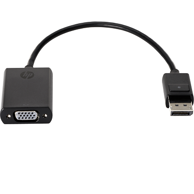HP DisplayPort To VGA Adapter - DisplayPort/VGA Video Cable for Video Device – Black