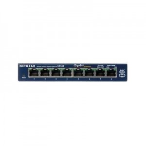 Netgear ProSafe GS108 Ethernet Switch - 8 Ports - 10/100/1000Base-T - 2 Layer Supported - Desktop, Wall Mountable - Lifetime Limited Warranty